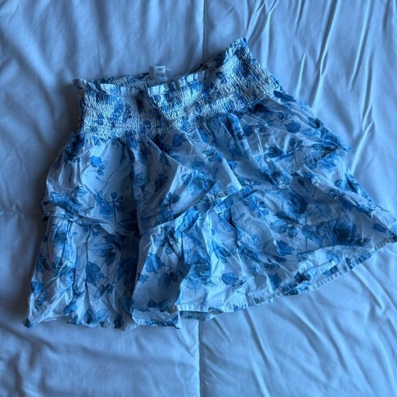 Art Class Blue and White Patterned Skirt - Picture 2 of 7